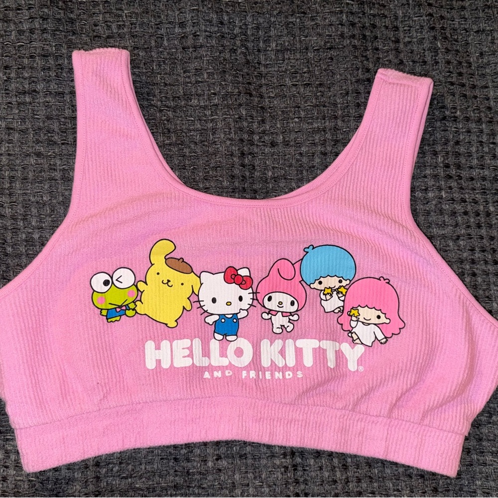 Hello Kitty and Friends New Pink Knit Sports Bra Tank. NWOT